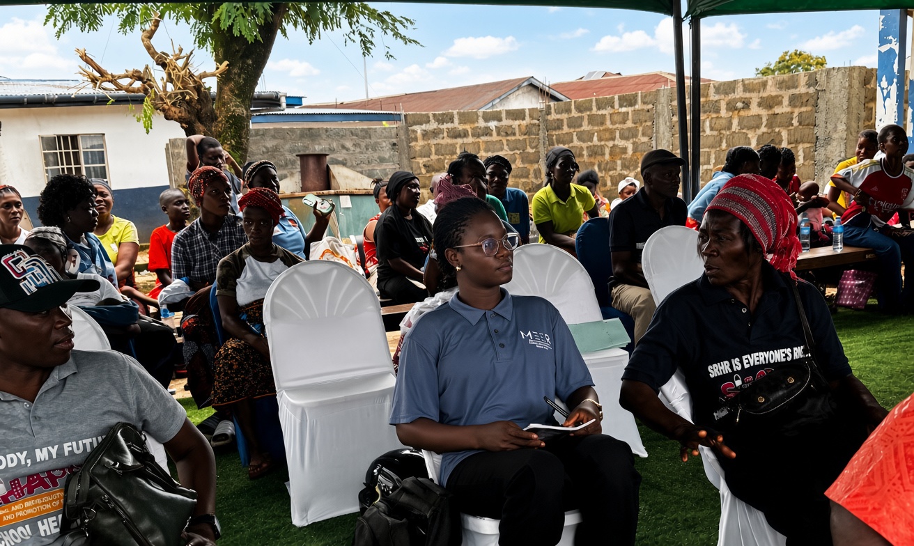 Community members at Tombo Community Health Centre